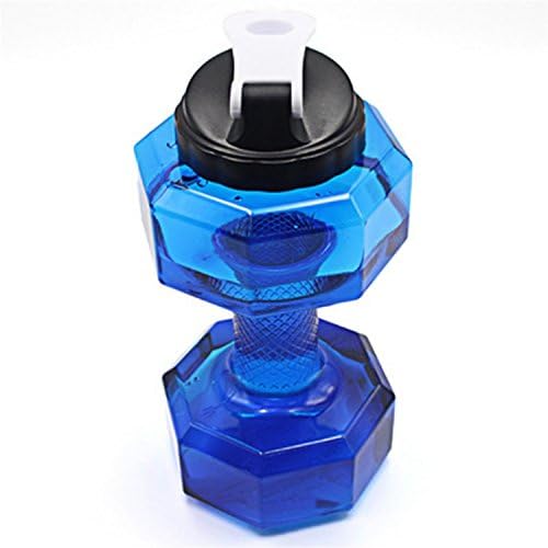 Nutsima 2 in 1 Creative 2.2L Large Capacity BPA Free Gym Training Drink Dumbbell Water Bottle Travel Sport Kettle Jug Outdoor Blue