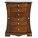 Best Choice Products Handcrafted Wooden Jewelry Box Organizer Wood Armoire Cabinet Storage Chest