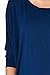 Women's Solid Color Dolman 3/4 Sleeve Pullover Tee Shirt Top Blouse (Large, Navy)