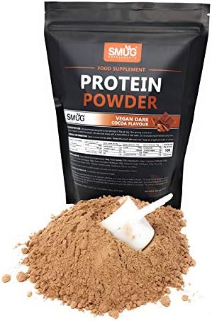 Vegan Chocolate Protein Powder | Dark Cocoa Flavour | Low Calorie Diet Protein Blend | Vegan | Infused with Acai Berry, Green Tea and Flaxseed Powder