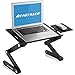 Laptop Stand, Alloyseed Foldable Laptop Table, Height Adjustable Aluminum Laptop Desk for Bed and Sofa, Portable Laptop Bed Tray Table, Including 2 Cooling Fans and Mouse Pad, Macbook Notebook TV Desk