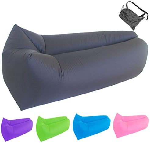 Bry 2017 New Style Inflatable Lounger Air Chair Sofa Bed Lazy Bag Sofa Bean Sleeping Sand Beach Lay Bag Couch Beans For Bean Bag Chair (Black)