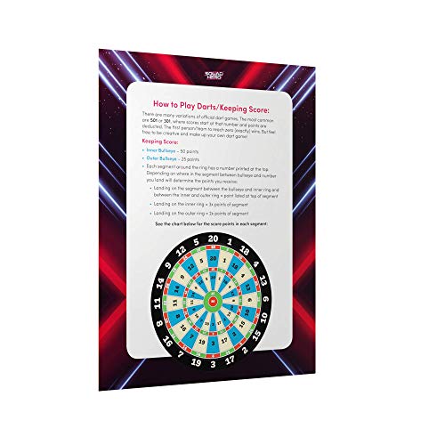 Light-up Magnetic Dart Board Game - Innovative Illuminated Kids Safe Dartboard Set with Glow-in-the-Dark Darts for Kids, Teens & Adults - Sports Gifts for Boys & Girls - Indoor or Outdoor Party Games
