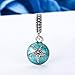 WOSTU 925 Sterling Silver Starflish Dangle Charm for DIY Bracelets Blue Charm for Summer