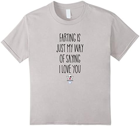 unisex-child Farting is My Way of Saying I Love You Emoji T shirt 6 Silver