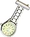 JAS Unisex Nurses Lapel Watch (Infection Control) Metal Linked - Silver with Luminous