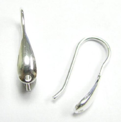 4 pcs .925 Sterling Silver Ear Wire Earring French Hook Dangle Hole/Findings/Bright