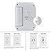 1350-Joule USB Wall Outlet Surge Protector, 6 Grounded Outlets (3 Swivel and 3 Side-Entry), 15A/125V/1875W, 2.4A Dual USB Charging Ports, ETL Listed, White