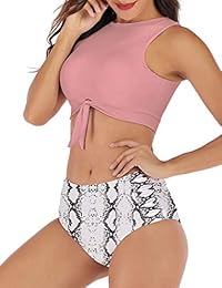 ZHUIYUN Traje de baño para dama Trajes de baño de dos piezas Top Vest Bikini Bikini de cintura alta Conjunto Tankini