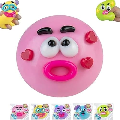 SLEEPHEAD®NEW Smushers Squishy - Curiosities Smushers Dog Face Swap Squishy Soft Moldable Cute Slow Rise Relaxing Sensory Fidget Relief for Adults Anxiety Relief (Pink) ﻿