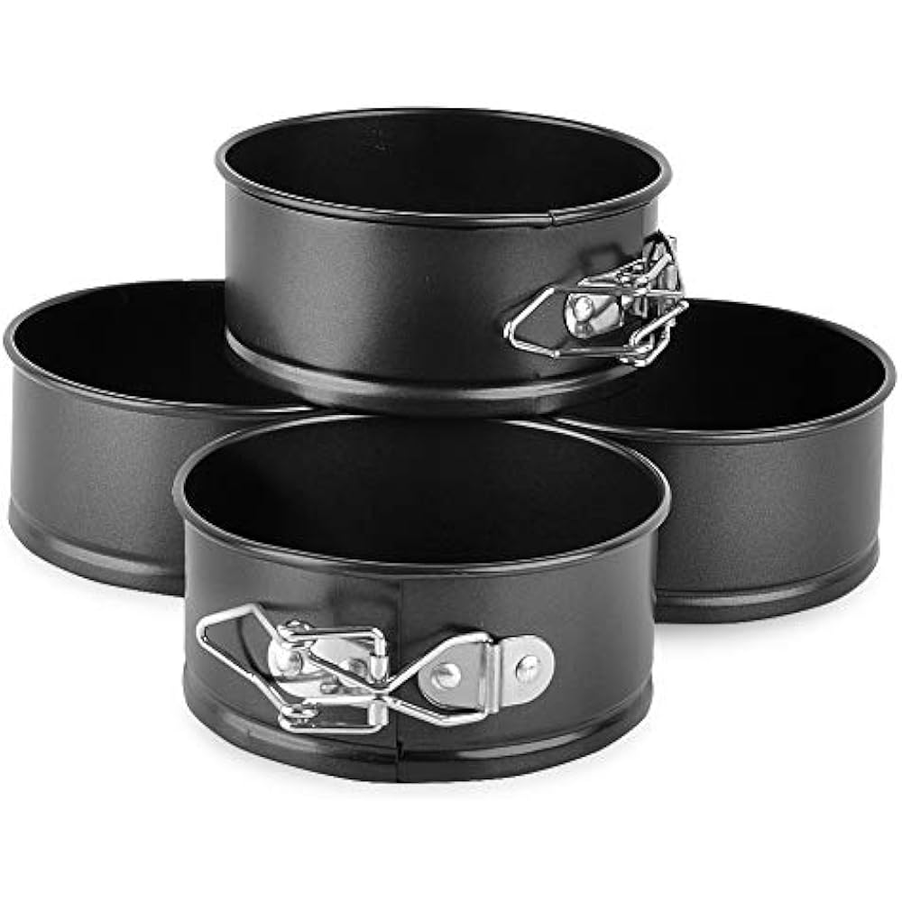 Springform Pan Set Of 4, Inch Non-Stick Leakproof Round ...