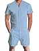 RAISEVERN Men's Rompers Male Zipper Jumpsuit Shorts 3D Printed One Piece Slim Fit Outfits Bro Short Sleeve Overalls