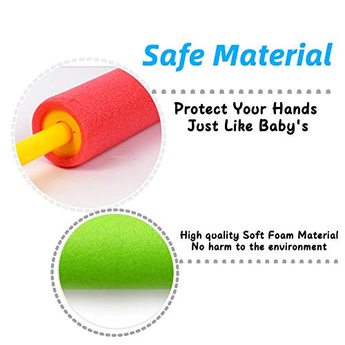 Super Soaker Water Guns, 5 Pack Squirt Guns Pool Toys with Long Range up to 30ft, Foam Water Blaster Perfect for Summer Outdoor Beach, Strong Stream Water Shooters for Toddler Kids Boys Girls Adults