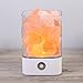 TOMNEW Natural Himalayan Salt Lamp, USB Real Himalayas Himilian Pink Salt Crystal Rock Lamp Good for Health Small Mineral Negative Ionic Stone Lava Salt Night Light for Bedroom Office (S-White)