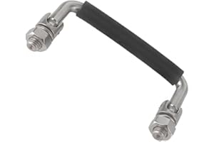 WZDXBQD 304 Stainless Steel Folding Handle 90 Degree Folding Solid Pull with Rubber, Electric Cabinet Pull Industrial Cabinet