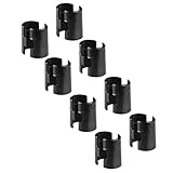 Alera Wire Shelving Shelf Lock Clips, Plastic, Black, Bundle of 8 Clips