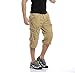 SHIDBA Men's Casual Solid Multi Pockets Cargo Shorts New Fashion Capri Pants Slim Fit