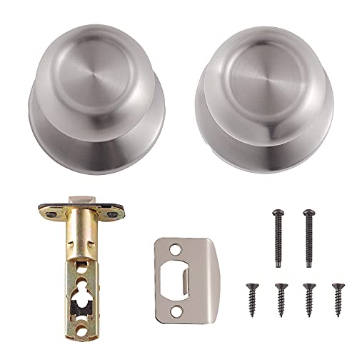 Amazon Basics Closet Door Knob, Coastal, Satin Nickel Pricepulse
