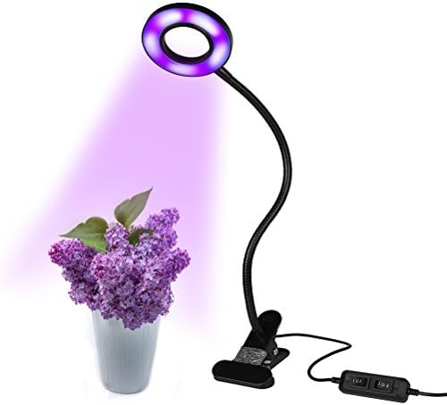 IUNIQEE LED Grow Light - Desk Plant Growing Lamp - 360 Adjustable Gooseneck for Garden, Greenhouse, Office