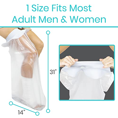 Vive Leg Cast Cover for Shower Waterproof, Patented Seal Adult