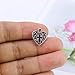 Monrocco 100 Pack Antique Silver Alloy Metal Heart Cross Charms Bulk for Bracelets Jewelry Making