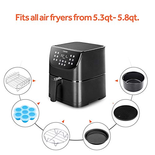 COSORI Air Fryer(100 Recipes, Rack & 5 Skewers),5.8QT Electric Hot Air
