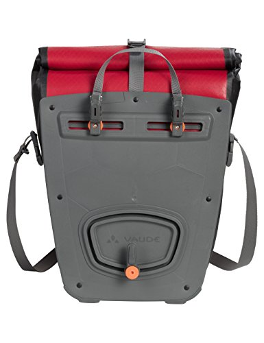 VAUDE Aqua Plus - Rear Pannier Bike Bag - Set of 2 - PVC-Free Tarpaulin Bike Panniers - Waterproof Pannier Bags with Front Pocket and 51 Litre Total Storage Volume
