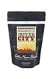 Sacramento, California - Skyline and Sunburst Screenprint Style (8oz Whole Bean Small Batch Artisan Coffee - Bold & Strong Medium Dark Roast w/ Artwork)