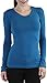 ToBeInStyle Women's Cotton-Blend Crew-Neck Staple Top with Long Sleeves