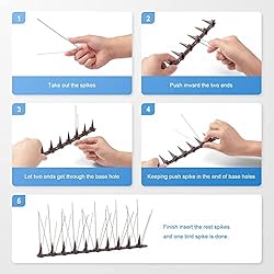 BORHOOD Bird Spikes, 16 Pack Bird Deterrent