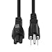 Bestland 3-Slot Cable Ac Power Supply Cord AC Adapter Cable 3 Prong Charger Cable Suitable for Dell Laptop Computer