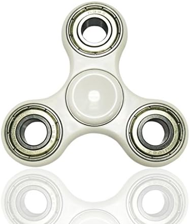 New Tri-Spinner Fidget Toy 3D Printing Ceramic Bearing EDC Focus Toy for Killing Time, Guarantee 2 min+ Spin Time! (White)