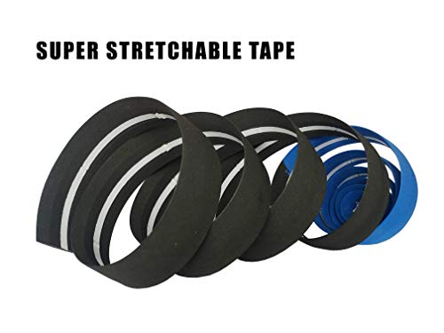 DEERU Two-Tone Tape Bicycle Bar Tape Handlebar Tape Bar Wraps - 2 Rolls per Set (2BLBU)