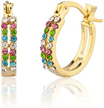 Girls Earrings by ZC Jewels - Hypoallergenic Fashion Hoop Earrings for Women Girls Kids (.5" Diameter)