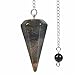 Natural Indian Agate Gemstone Rock Crystal Hexagonal Pointed Reiki Chakra Pendant Pendulum