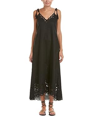 Womens Taytee.Light Linen-Blend Midi Dress, 0, Black