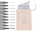 ~ 10 Black Micro-Pen Fineliner Master Markers with Cotton Bag and eBook ~ Calligraphy Tip Nibs,Waterproof Archival Ink Pens ~ Technical Drawing,Writing,Artist Illustration,Office Documents,Sketching