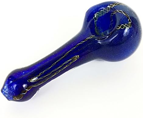 Thick Blue Glass Spoon