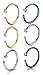 Jstyle 6 Pcs 18-20G 316L Stainless Steel Nose Ring Hoop Cartilage Hoop Septum Body Jewelry Piercing