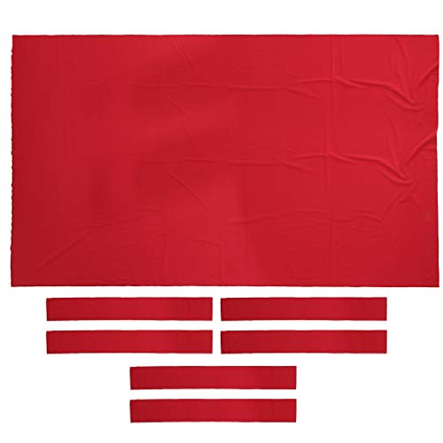 Baosity Professional Pool Table Felt Snooker Billiard Table Cloth Felt for 9ft Table - Red