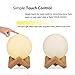 AMZLIFE Moon Light Moon Lamp 3D Night Light with Stand 7.1 Inch LED Print USB Rechargeable Moon Light Lamp Touch Sensor Switch and Dimmable Brightness 2 Colors Decor Moon Light for Gift