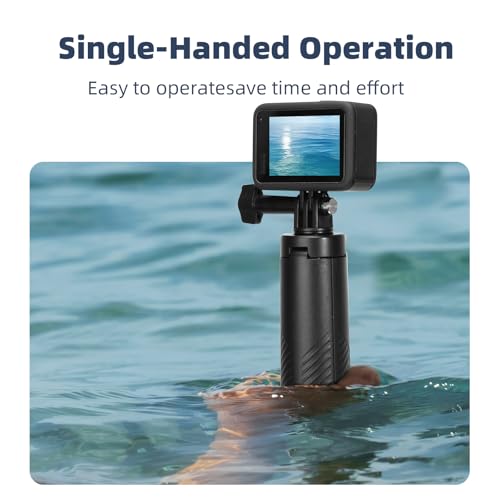 Floating Handgrip Selfie Stick Tripod Waterproof Extendable Selfie Monopod for Go Pro Hero 13 12 11 10 9 8 7 6 5 4 3, 3+ DJI Action 5 Pro Action 4/3 Insta360 Action Cameras