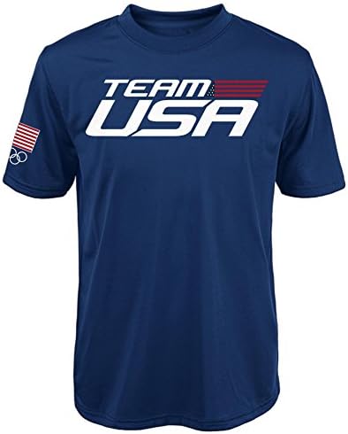 USOC Team USA Need For Speed Short Sleeve Tee, Medium (10-12), Royal