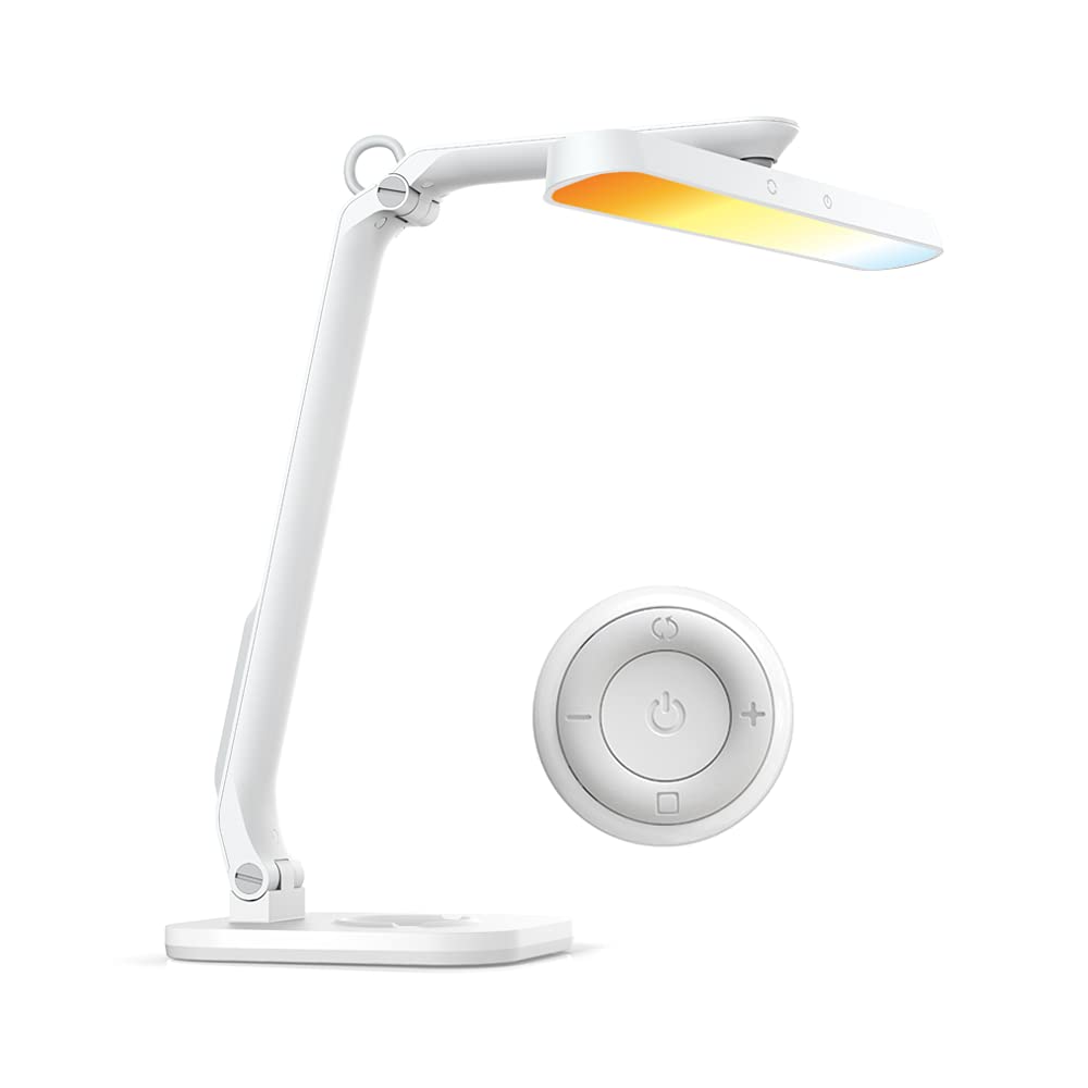 SINCELIGHT Horus H1 LED Desk Lamp, Color Changeable, Dimmable, Dual Control Mode, Remote Table/Reading/Book Light, Eye-Friendly GR0 Level with no Harmful Bluelight