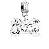 Pet Memorial Dog bone Charm Always on my mind