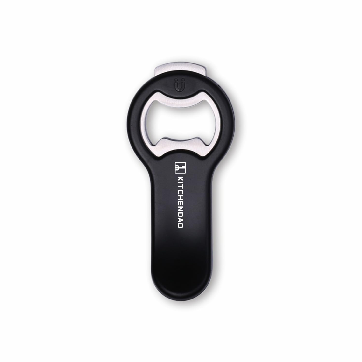 KITCHENDAO 2 in 1 Magnetic Beer Bottle Opener for Fridge and RV with Cap Catcher - Pop Can Soda Can Opener, Stick to Refrigerator for Easy Storage with Magnet, Gift for Men Husband Father-1 Pack