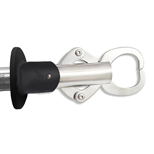 Lix&Rix EVA Handle Rustproof Saltwater Stainless Steel Fish Fishing Grip with Scale(40LB)--Black&Silver