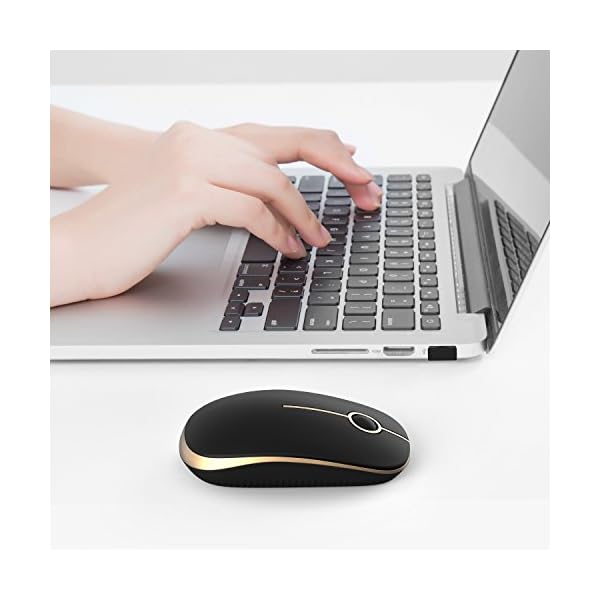 Wireless-Mouse-Jelly-Comb-MS001-24G-Computer-Mice-with-Nano-Receiver-for-PCDesktopLaptop-with-USB-ports-and-WindowsMacLinux-Silent-Smooth-Basic-Design-Black-and-Gold Wireless Mouse, Jelly Comb MS001 2.4G Computer Mice with Nano Receiver for PC/Desktop/Laptop (with USB ports) and…