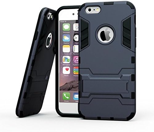 iPhone 6S Plus Case, Motimo [HEAVY DUTY] Protect Phone Case for Apple iPhone 6 Plus, [Shockproof Kickstand] [Armor Shock Absorbing] Case for iPhone 6s Plus 5.5 Inch (Black)