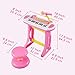 Reditmo Toddler Toy Keyboard, Kids Piano Electronic Organ 31 Keys, with Microphone, Firmer Stool, Educational Toy for 3-6 Years Old Children, Baby, Toddlers, Pink